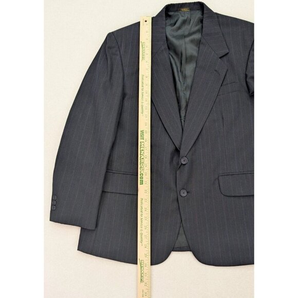 Towncraft Men's Blazer Jacket Size 42S Blue Pinstripe Sport Coat - Picture 6 of 16